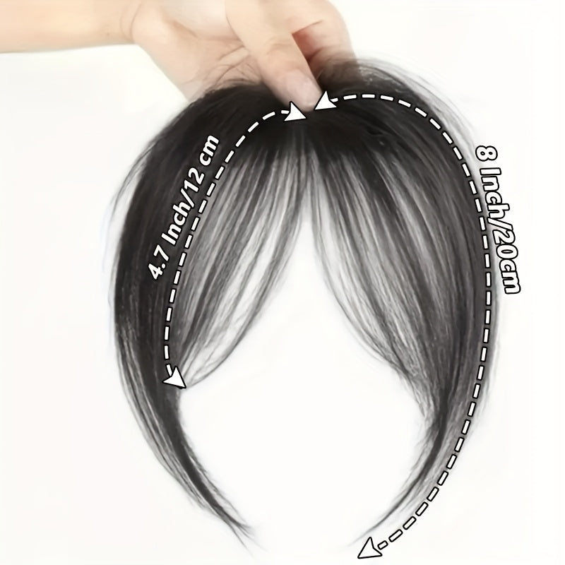 Women'S High Temperature Fiber Synthetic Straight Hair Wig with Fluffy Side Bangs, Basics Style, with Hair Flipper Bangs for Daily and Party Wear