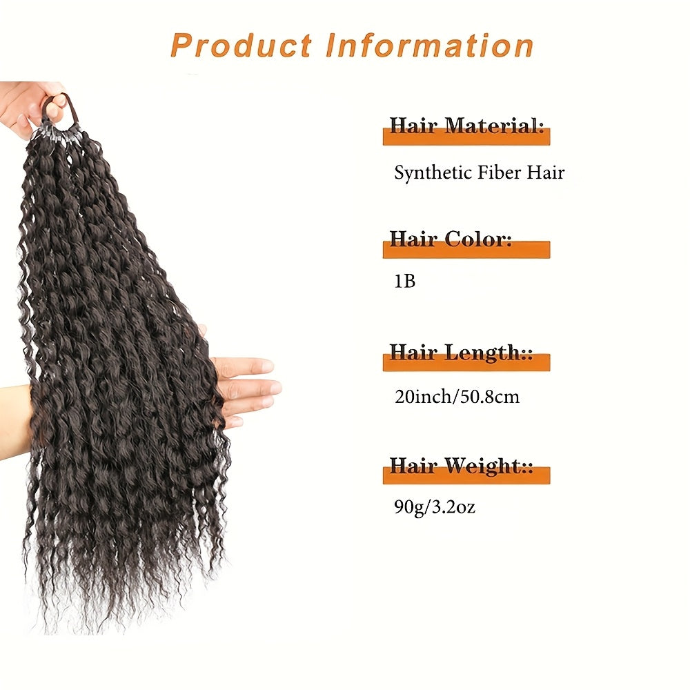 50.8cm Long Kinky Curly Ponytail Extension with Elastic Rubber Band - 12 Strands Synthetic Hairpiece for Women, Soft & Stylish Afro Curly Hair, Easy to Style, Natural Look, Hair Stylist Gifts, Natural Look Hairpiece, Secure Fit Hairband
