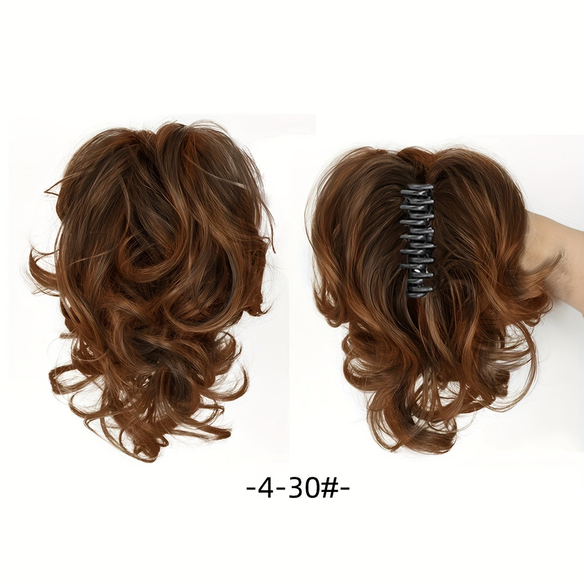 Wavy Short Ponytail Clip for Women with a Voluminous Look.
