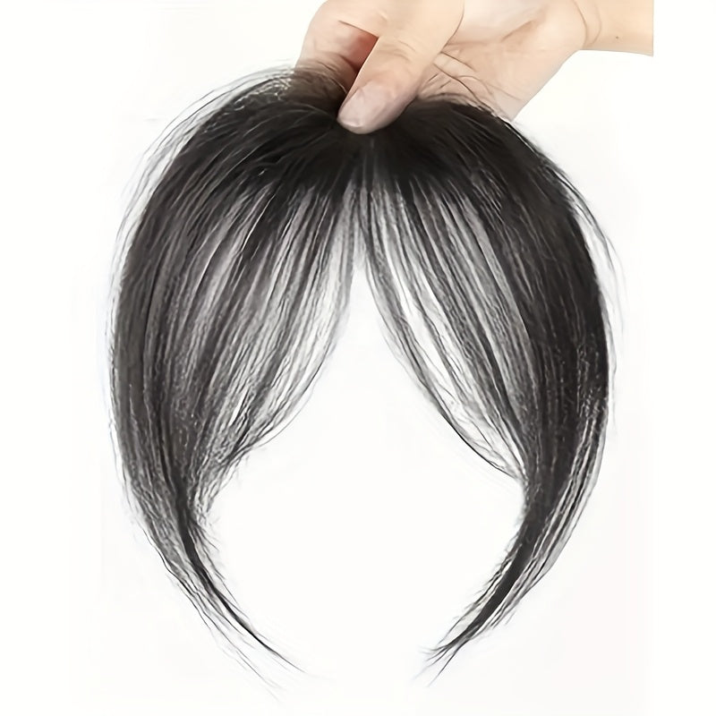 Women'S High Temperature Fiber Synthetic Straight Hair Wig with Fluffy Side Bangs, Basics Style, with Hair Flipper Bangs for Daily and Party Wear
