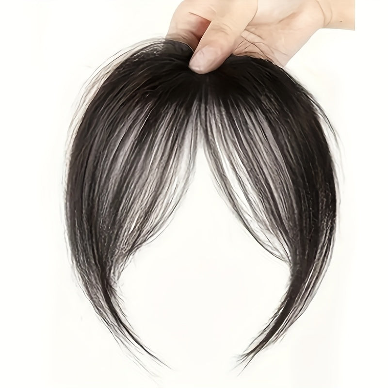 Women'S High Temperature Fiber Synthetic Straight Hair Wig with Fluffy Side Bangs, Basics Style, with Hair Flipper Bangs for Daily and Party Wear