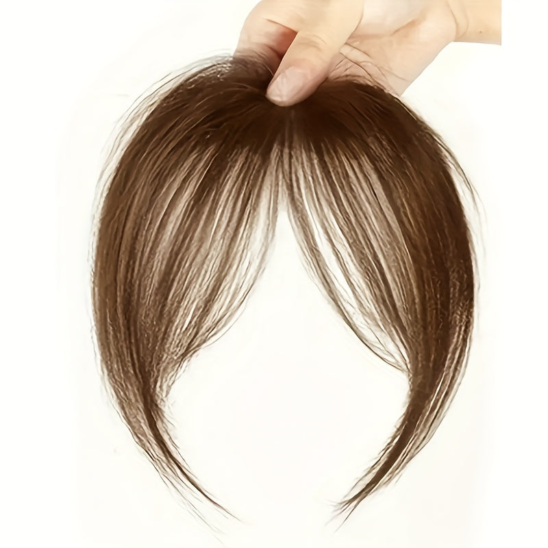 Women'S High Temperature Fiber Synthetic Straight Hair Wig with Fluffy Side Bangs, Basics Style, with Hair Flipper Bangs for Daily and Party Wear
