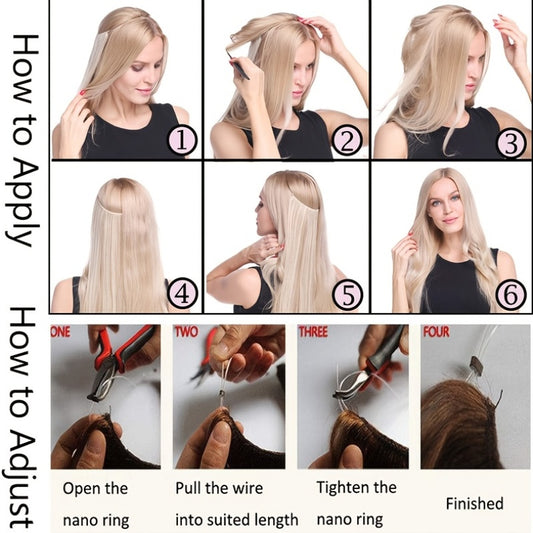 20inch/50cm Wire In Hair Extensions Long Wavy Synthetic Hairpiece Heat Resistant Add Volume Curly Hairpieces Highlight Mix Color Black Bleach Blonde Brown For Women Daily Party Festival Gift