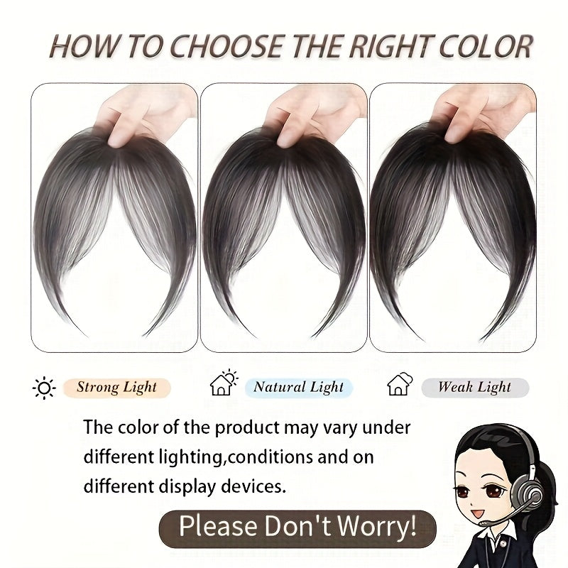 Mother's Day Gift for Mom | Invisible Clip-On Curtain Bangs - Heat-Resistant Synthetic Fiber | Face-Framing Layered Fringe, Easy Snap-On Hairstyle | Natural Beauty Enhancer & Reusable Hairpiece
