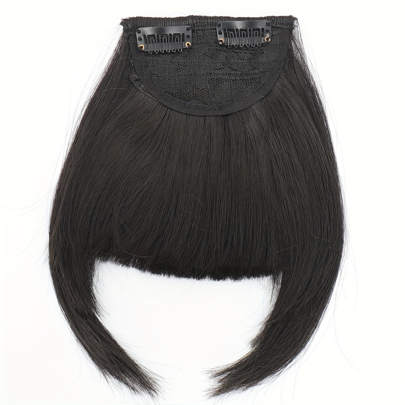 Hair Clip Extended French Bangs Clip Synthetic Thick Natural Full Front Neat Bangs With Temples One Piece Hair Accessories Halloween Christmas