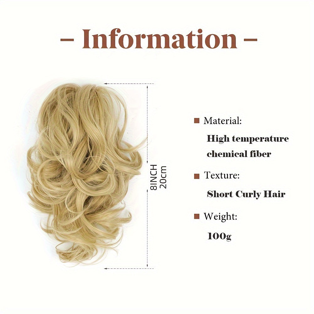 Wavy Short Ponytail Clip for Women with a Voluminous Look.