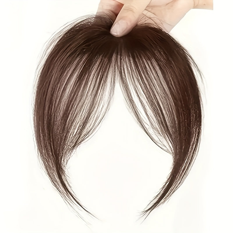 Women'S High Temperature Fiber Synthetic Straight Hair Wig with Fluffy Side Bangs, Basics Style, with Hair Flipper Bangs for Daily and Party Wear