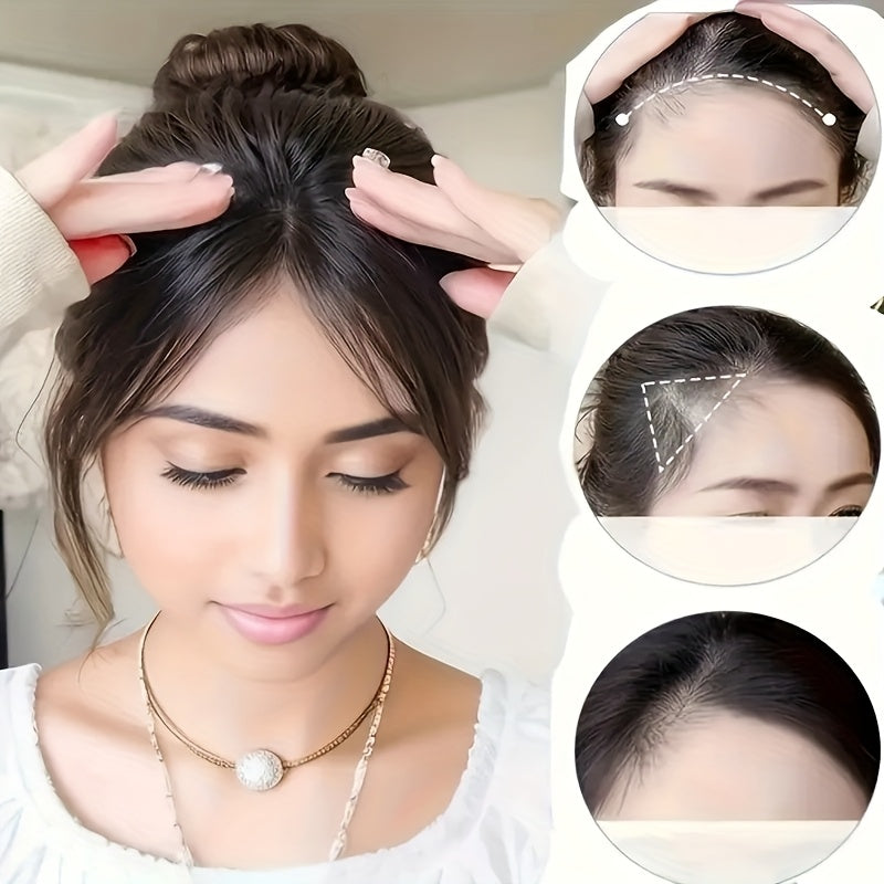 Mother's Day Gift for Mom | Invisible Clip-On Curtain Bangs - Heat-Resistant Synthetic Fiber | Face-Framing Layered Fringe, Easy Snap-On Hairstyle | Natural Beauty Enhancer & Reusable Hairpiece