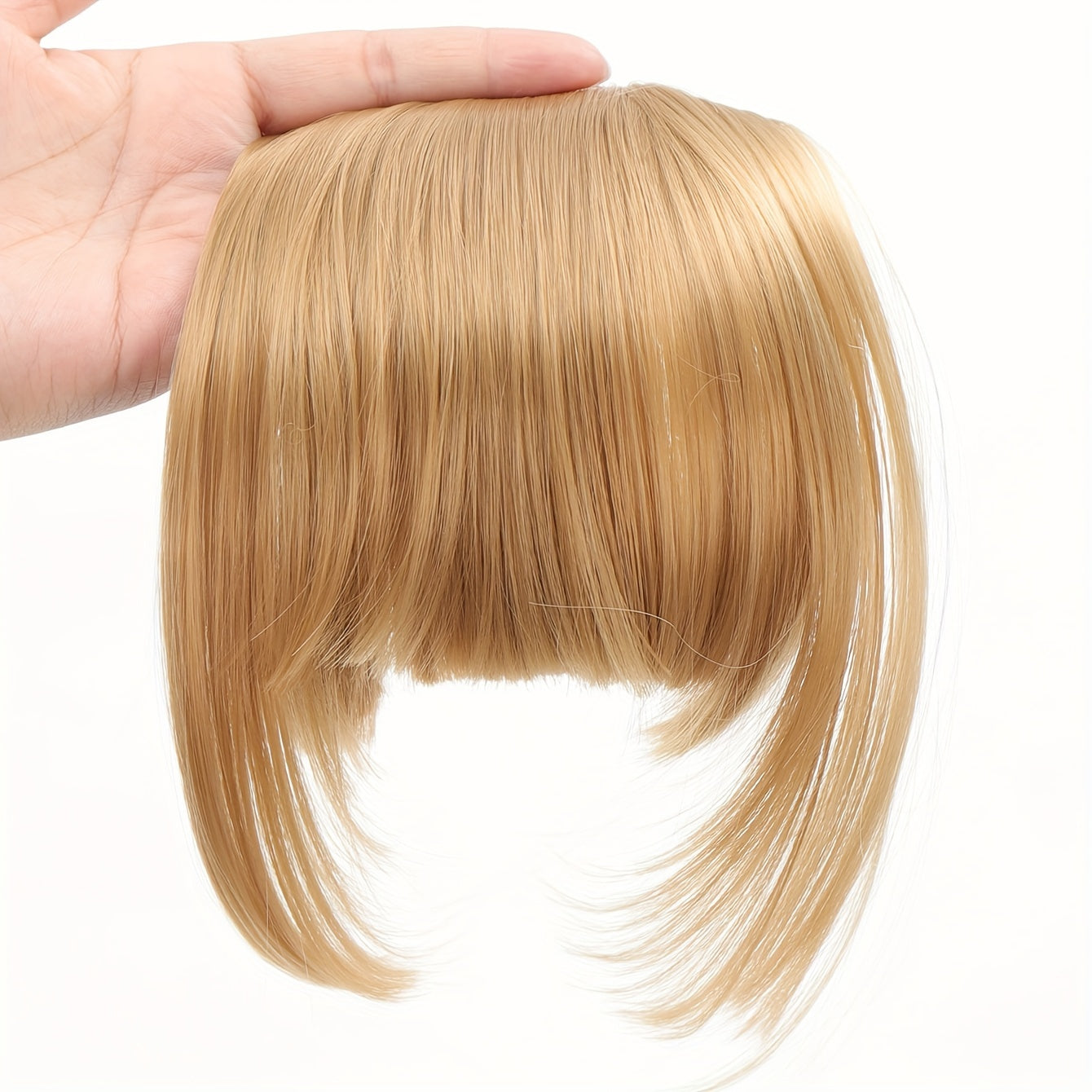 Hair Clip Extended French Bangs Clip Synthetic Thick Natural Full Front Neat Bangs With Temples One Piece Hair Accessories Halloween Christmas