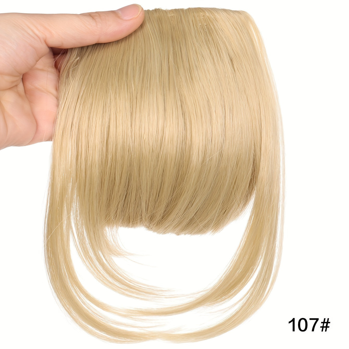Hair Clip Extended French Bangs Clip Synthetic Thick Natural Full Front Neat Bangs With Temples One Piece Hair Accessories Halloween Christmas