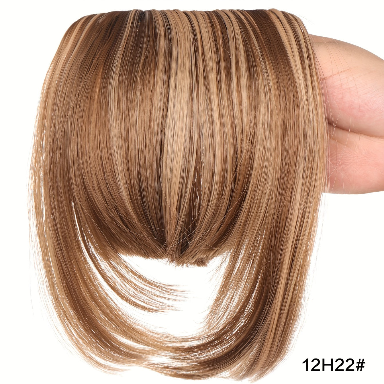 Hair Clip Extended French Bangs Clip Synthetic Thick Natural Full Front Neat Bangs With Temples One Piece Hair Accessories Halloween Christmas
