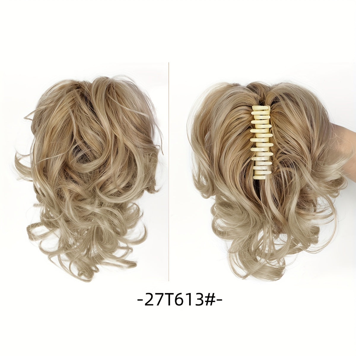 Wavy Short Ponytail Clip for Women with a Voluminous Look.