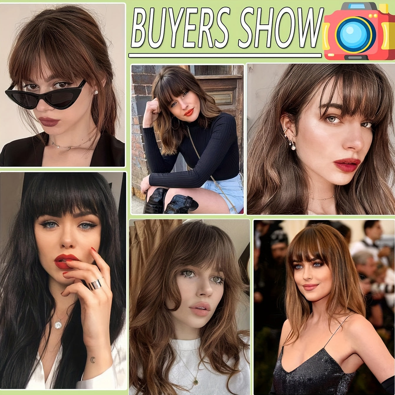Hair Clip Extended French Bangs Clip Synthetic Thick Natural Full Front Neat Bangs With Temples One Piece Hair Accessories Halloween Christmas